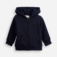 Jaqueta infantil de moletom com capuz azul