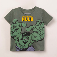 Camiseta de algodão botonê hulk verde