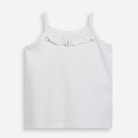 Regata de algodão infantil com babado off white