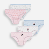 Kit de 5 calcinhas infantis de algodão minnie colorido