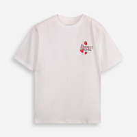 Camiseta oversized juvenil de algodão the perfect sunday off white