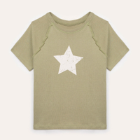 Camiseta juvenil manga curta estrela verde