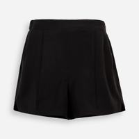 Short de alfaiataria juvenil com nervura - preto