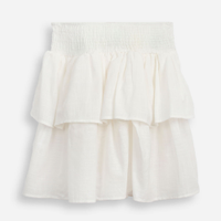 Saia curta juvenil com lastex off white