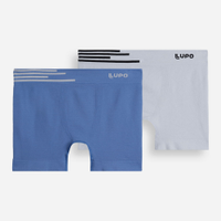 Kit de cueca infantil boxer lupo colorido
