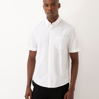 Camisa comfort oxford manga curta - BRANCO
