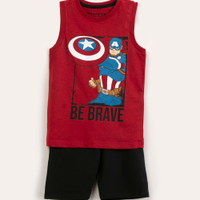 Conjunto infantil capitão américa vermelho