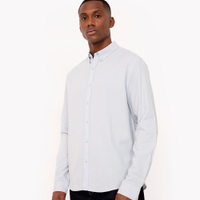 Camisa comfort oxford manga longa - azul claro
