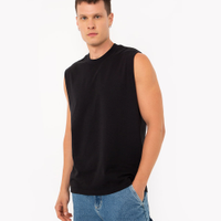 Regata machão de algodão preto