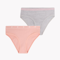 Kit de 2 calcinhas de poliamida infantil multicor