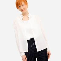 Camisa oversized manga longa off white