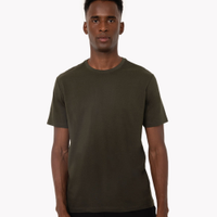 Camiseta masculina de algodão básica manga curta verde