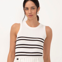 Regata tricot listrada off white