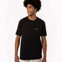 Camiseta de algodão sunset manga curta preto