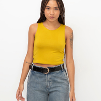 Cropped de viscose alça média verde médio - verde pistache