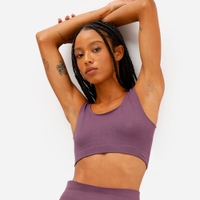 Top feminino sem costura esportivo roxo
