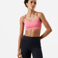 Top feminino dupla face esportivo rosa