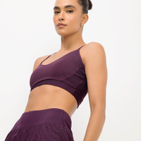 Top esportivo de poliamida speed roxo