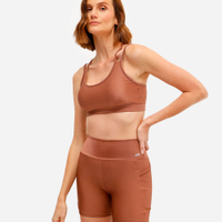 Top nadador com bojo esportivo bronze
