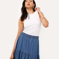 Regata de algodão canelada off white