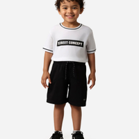 Bermuda de moletom infantil recorte preta