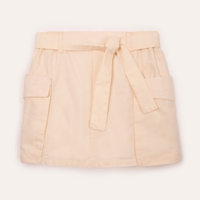 Saia cargo infantil com cinto rosa