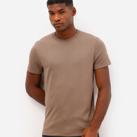 Camiseta slim de algodão peruano bold bege