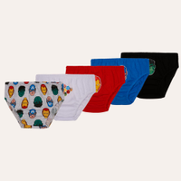 Kit de 5 cuecas infantil avengers colorido