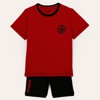Pijama curto de algodão enaldinho vermelho