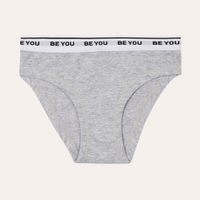 Calcinha infantil de algodão be you cinza