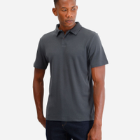 Polo comfort masculina de algodão manga curta cinza