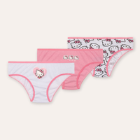 Kit de 3 calcinhas de algodão infantil hello kitty colorido