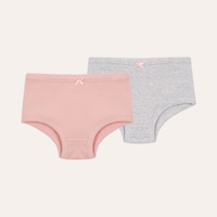 Kit de 2 calcinhas de algodão infantil colorido