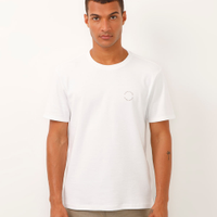Camiseta de algodão manga curta coqueiro off white