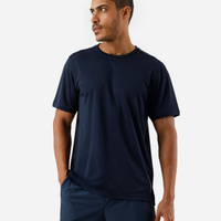 Camiseta quadriculada esportiva azul