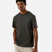 Camiseta masculina de algodão pima manga curta verde