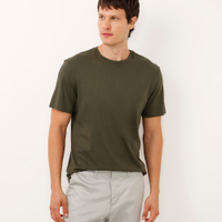 Camiseta de algodão pima manga curta verde