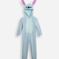 Pijama macacão longo infantil stitch azul