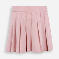 Saia curta plissada infantil rosa