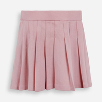 Saia curta plissada infantil rosa