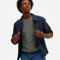 Camiseta masculina de algodão texturizada verde