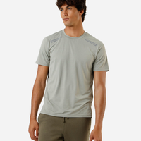 Camiseta masculina esportiva texturizada verde