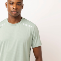 Camiseta masculina esportiva texturizada verde