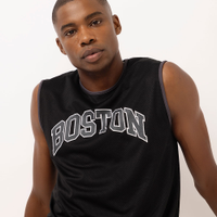 Regata esportiva basquete masculina boston preta