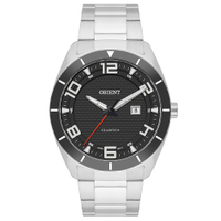 Relógio masculino orient mbss1488p2sx analógico calendário prateado