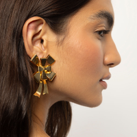 Brinco feminino laço mindset lo de lui dourado