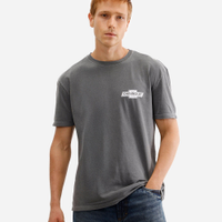 Camiseta masculina de algodão chevrolet opala cinza