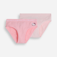 Kit de 2 calcinhas infantis biquíni hello kitty rosa