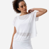 Blusa esportiva feminina com recorte branco