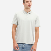 Polo masculina de algodão peruano manga curta verde